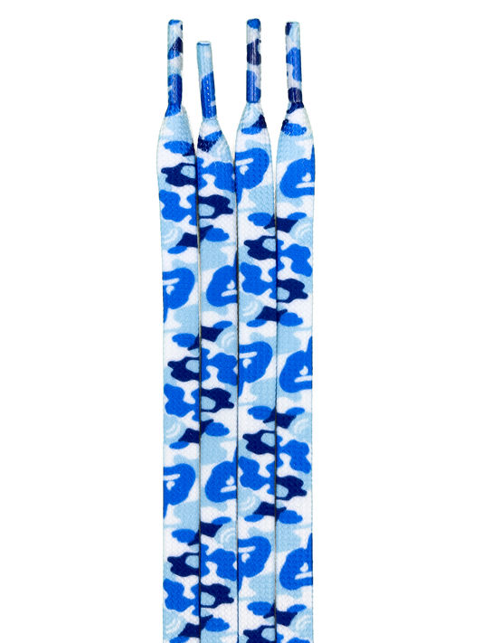 Ape Blue Camo Laces